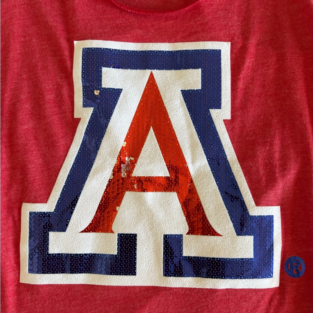 University of Arizona Wildcats 
Sequin block A racer tank top
Red women’s size M